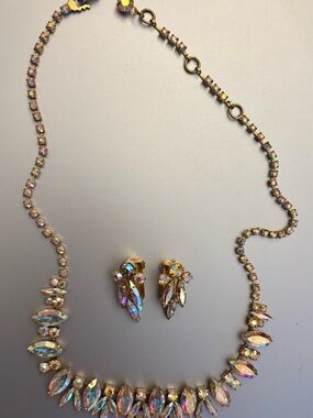 Aurora Borealis Necklace and Earring Set